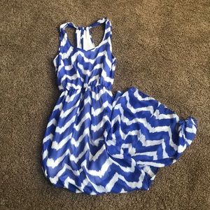 Maxi dress with sheer bottom